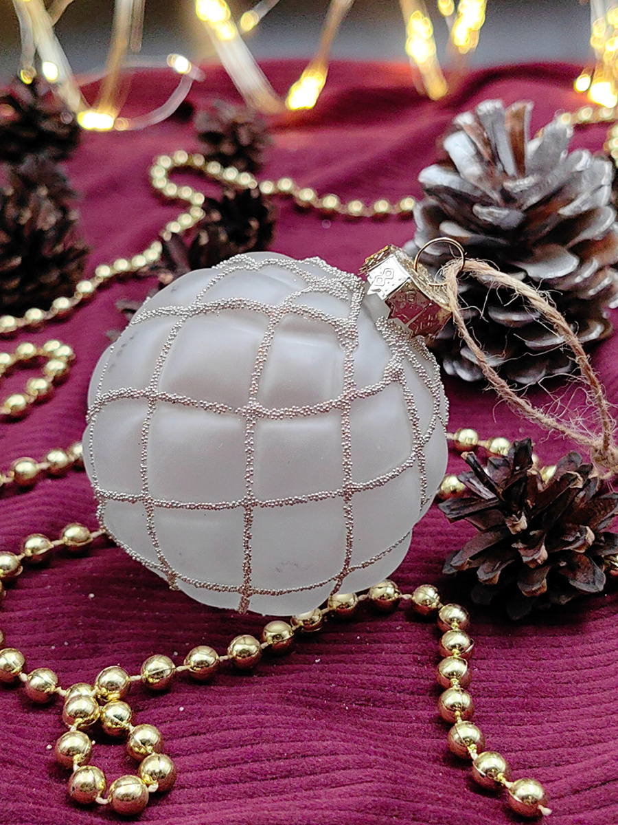 Шар прозрачный матовый 8 см, стекло Merry Green MG24078 фото 3 Шар прозрачный матовый 8 см, стекло Merry Green MG24078 фото 3