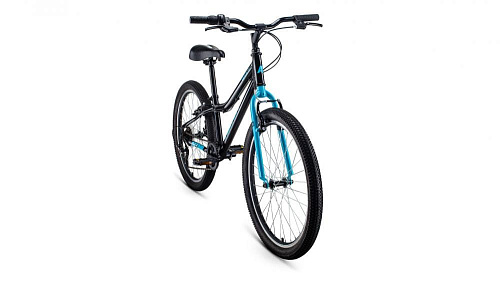 													Велосипед горный ALTAIR MTB HT 24 1.0 24" 12" 6 ск. черный/голубой RBKT11N46002  фото 2