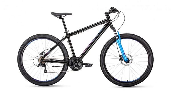 Велосипед горный FORWARD Sporting 3.0 27,5 disc 27.5" 17" 18 ск. черно-синий FORWARD Sporting 3.0 27