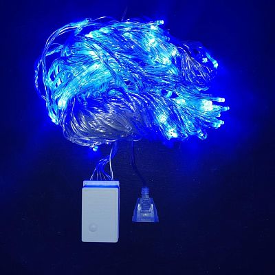 Светодиодный занавес водопад 2x2 м, синий 240 LED, , провод , K130-712