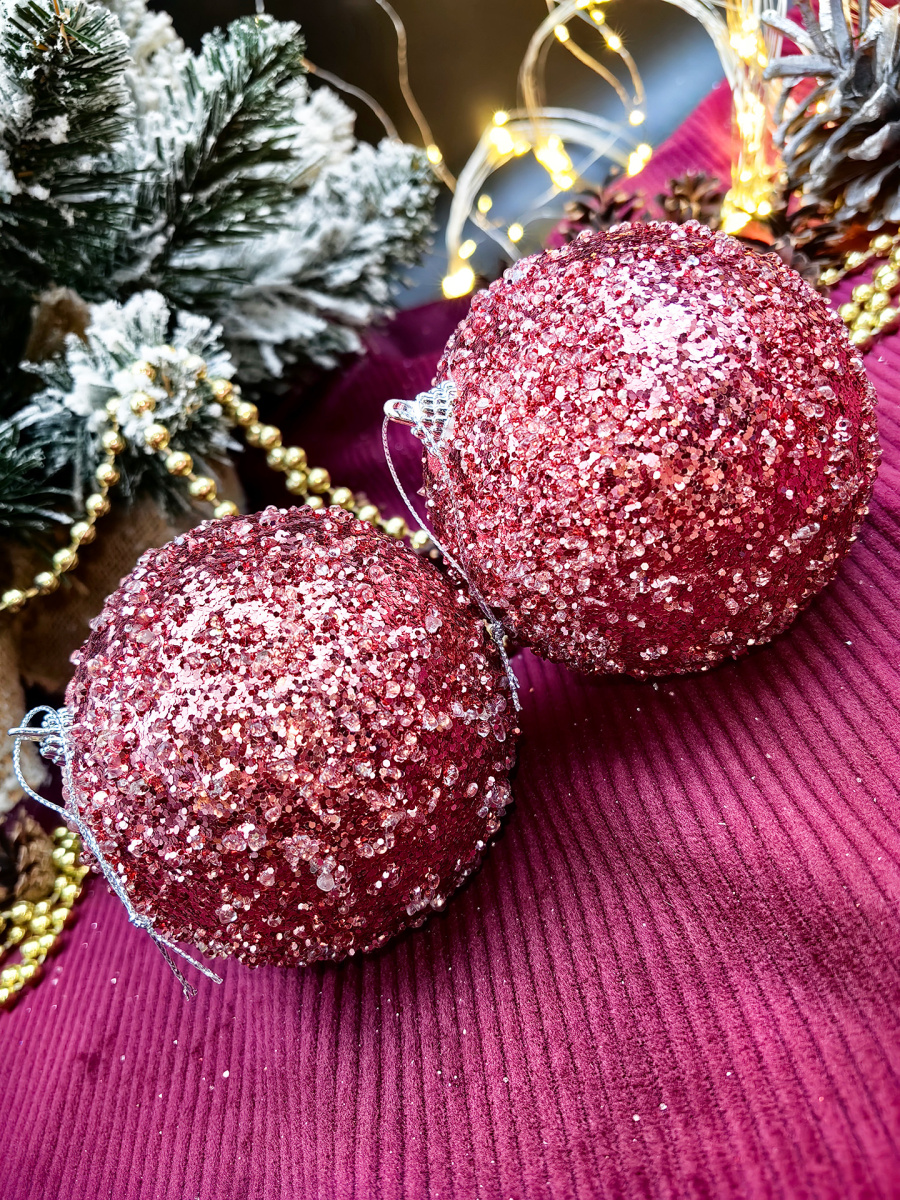 Набор шаров 10 см 2 шт розовый 07547PP10 Набор шаров 10 см 2 шт розовый 07547PP10