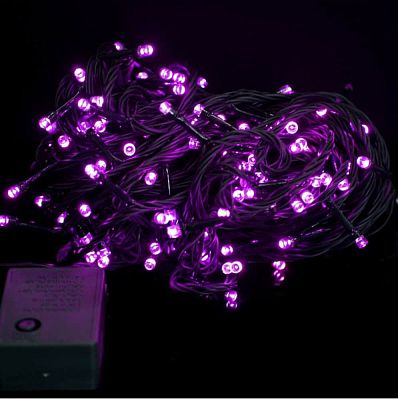 Уценка Светодиодная гирлянда нить 9 м м, розовый 100 LED, , провод , K130-400