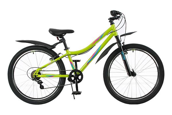Велосипед горный FORWARD Iris 24 1.0 24" 12" 6 ск. зеленый/бирюзовый RBKW17N46003 2021
