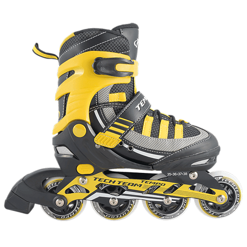 													Роликовые коньки Tech Team Tempo, 39-42 Black - Yellow, , 00005945 фото 3