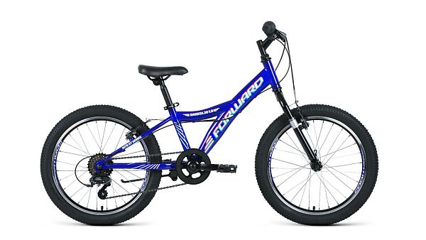 Велосипед горный FORWARD Dakota 1.0 20" 10,5" 6 ск. синий/белый RBKW1J106002 
