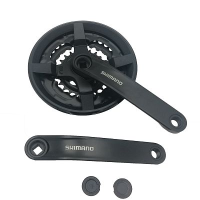 Система шатунов Shimano FC-TY301 с защитой, под квадрат, 42-34-24T, 170 мм, AFCTY301C244CL