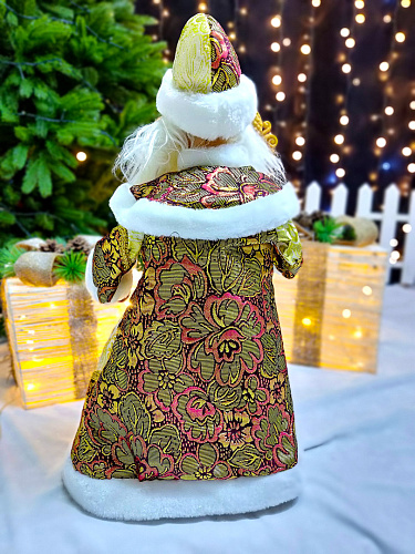 													Дед Мороз музыкальный, танцующий 45 см бордовый, золотой Р-5079-3 фото 4