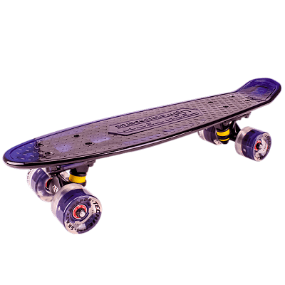 Скейтборд Tech Team TRANSPARENT LIGHT MUSIC 22" фиолетовый NP001153