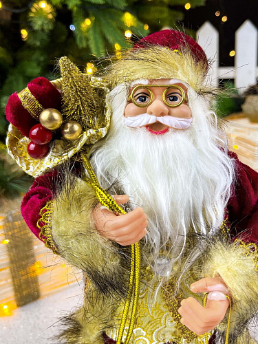 													Дед Мороз  30 см красно-золотой 3619RedGold фото 3