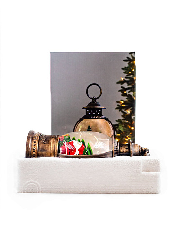 													Новогодний фонарик музыкальный Дед Мороз и ёлка 21 см Р-5045-2/Р-5045-B/AZ-505/К130-931 фото 2