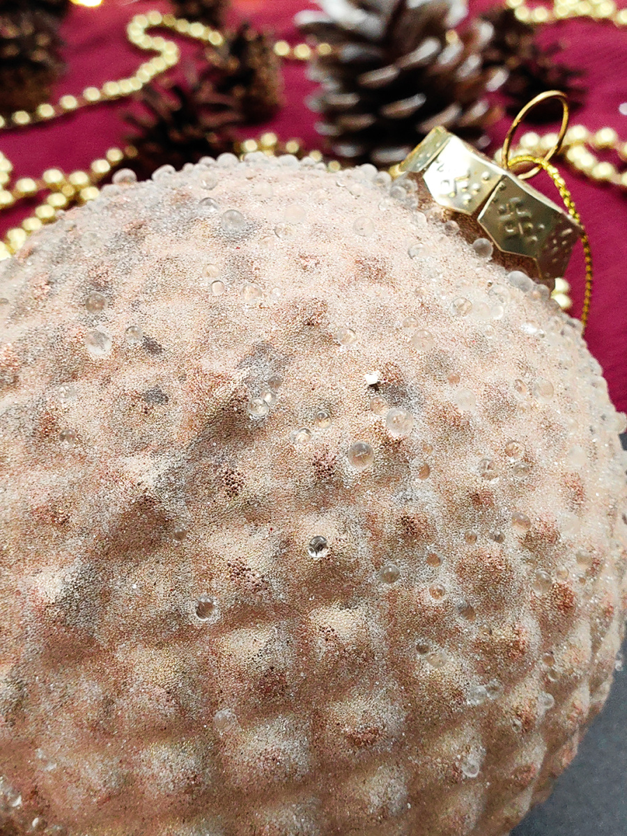 Шар сатин шапмань 10 см, стекло Merry Green MG24177 фото 3 Шар сатин шапмань 10 см, стекло Merry Green MG24177 фото 3