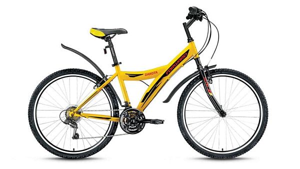 Велосипед горный FORWARD Dakota 26 1.0 26" 16,5" 18 ск. желтый глянцевый FORWARD Dakota 26 1.0 16,5"