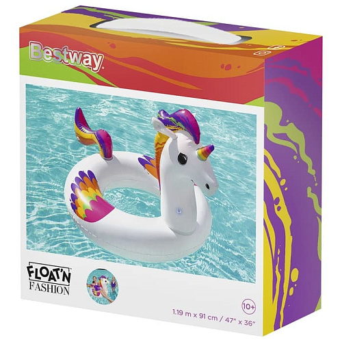 													Круг Bestway Сказочный единорог 119х91см   36159 фото 4