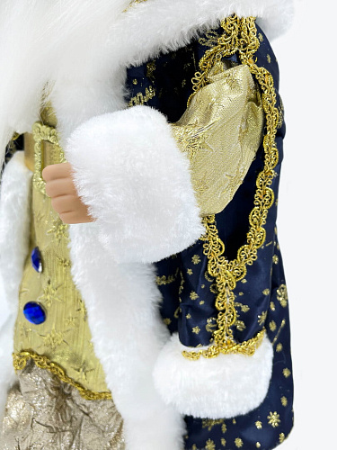 													Дед Мороз музыкальный, танцующий 50 см синий, золотой CA2005-20 фото 6