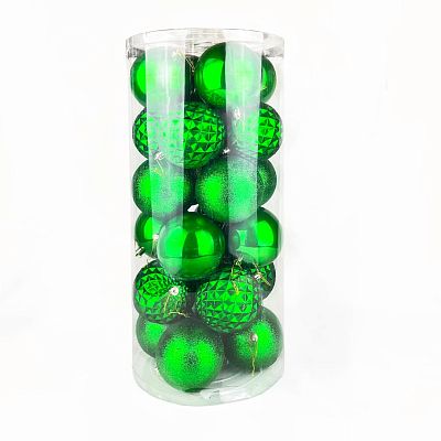 Набор шаров 10 см 24 шт зеленый 100AGV24-H09L