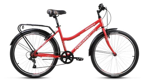 Велосипед городской FORWARD Barcelona Air 1.0 26" 17" 7 ск. красный матовый FORWARD Barcelona Air 1.