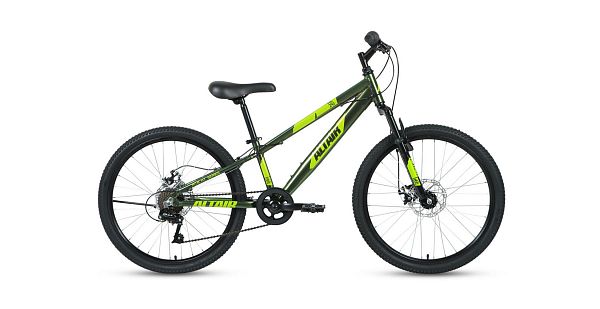 Велосипед горный ALTAIR AL 24 D 24" 12" 7 (1x7) ск. зеленый RBKT1J347003  Велосипед горный ALTAIR AL 24 D 24" 12" 7 (1x7) ск. зеленый RBKT1J347003
