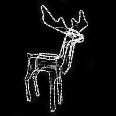 Светодиодная фигура Олень белый  см дюралайт K130-232 Светодиодная фигура Олень белый  см дюралайт K130-232