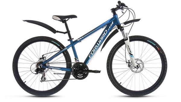 Велосипед горный FORWARD Toronto 2.0 disc 26" 14" 21 ск. синий матовый FORWARD Toronto 2.0 disc 14" 