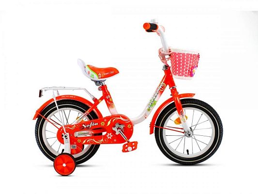 Велосипед детский  MAXXPRO SOFIA 14"  бело-оранжевый SOFIA-14-6 