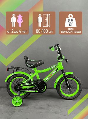 Велосипед детский  MAXXPRO ONIX 12"  зелено-черный ONIX-N12-6 