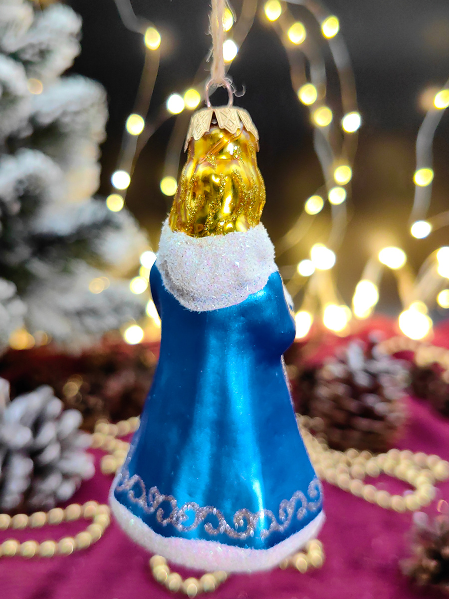 Елочная игрушка Снегурочка синий 11 см, стекло // снегурочка BLUE фото 2 Елочная игрушка Снегурочка синий 11 см, стекло // снегурочка BLUE фото 2