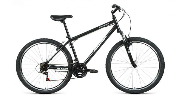 Велосипед горный ALTAIR MTB HT 27,5 1.0 27.5" 17" 21 ск. черный/серебристый RBKT1MN7Q002 2021