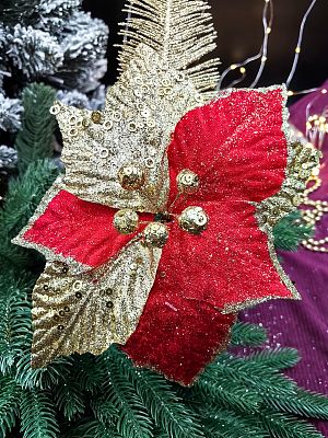 Цветок красный d  см Flo-12-48red