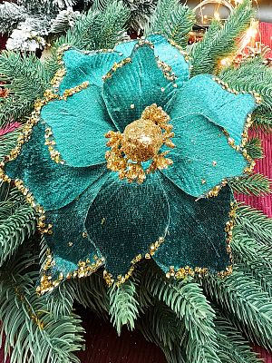 Цветок зеленый d  см Flo-12-80green