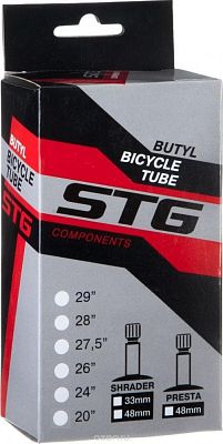 Велокамера STG 26"x1.75/1.95 (47-559 - 50-559)  автониппель (AV, Schrader) 33 мм , Х82416