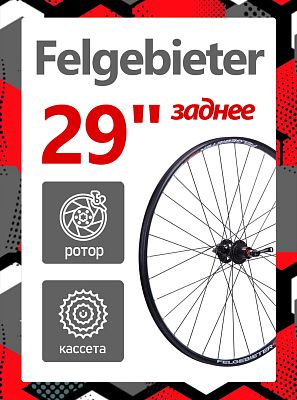 Колесо заднее 29" Felgebieter, под кассету 8/9/10/11 скоростей O.L.D. , 32H, дисковый, под ротор 6 б