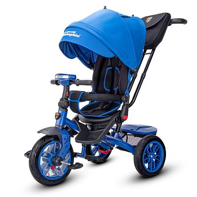 Детский трехколесный велосипед с ручкой LAMBORGHINI L5B синий L5B Детский трехколесный велосипед с ручкой LAMBORGHINI L5B синий L5B