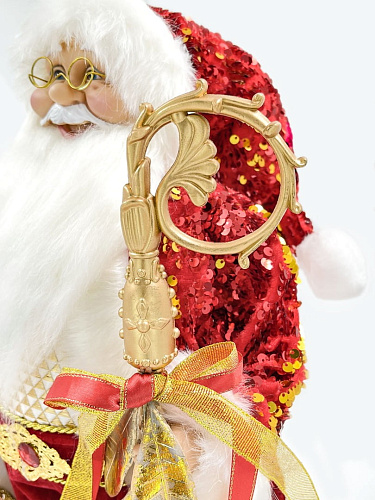 													Дед Мороз  45 см красный, золотой S1059-18 фото 4
