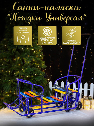 Санки-коляска детские Погодки Универсал 1 синий 7361591 фото 8 Санки-коляска детские Погодки Универсал 1 синий 7361591 фото 8