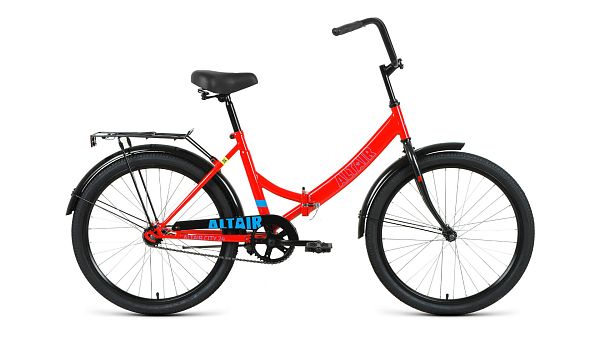Велосипед городской складной ALTAIR City 24" 16" 1 ск. красный/голубой RBK22AL24014 2022 г.