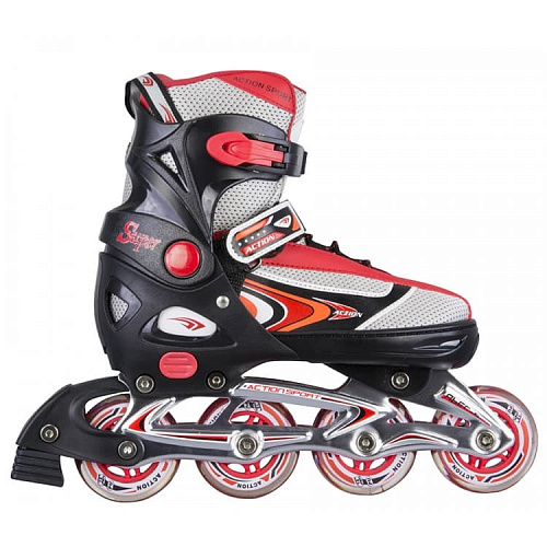 													Роликовые коньки Action PW-126b-10, 40-43 Black - Silver, , 00003045 фото 2