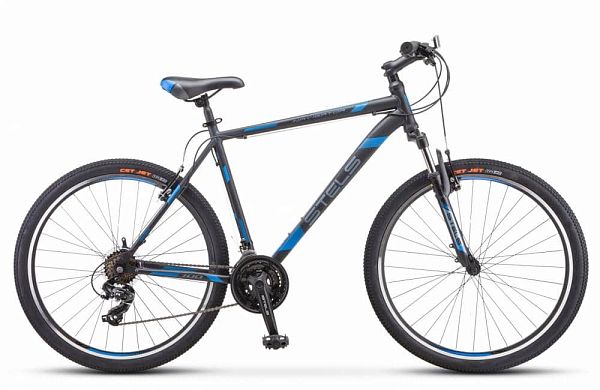 Велосипед горный STELS Navigator 700 V 27.5" 21" 21 ск. Серый/синий LU082741 