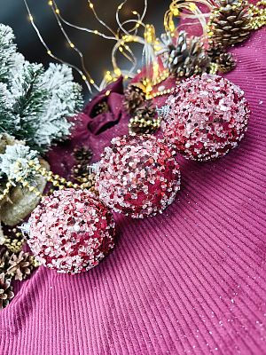 Набор шаров 8 см 3 шт розовый 301315PP8