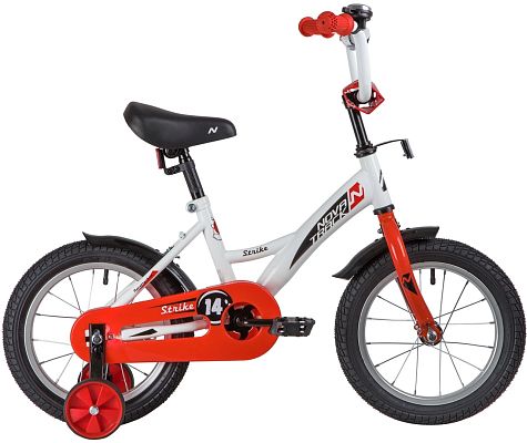 Велосипед детский  Novatrack STRIKE 14" 9" бело-красный 143STRIKE.WTR20 2020