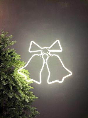 Светодиодная фигура Колокольчик белый 47х60 см неон К130-495 Светодиодная фигура Колокольчик белый 47х60 см неон К130-495