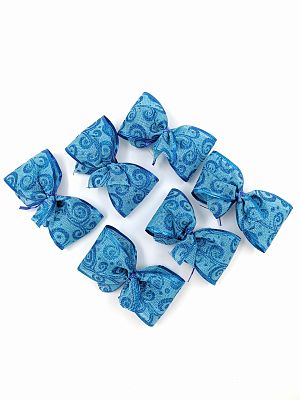 Набор украшений Бант 12x6 см. синий 6шт BantB-Blue4