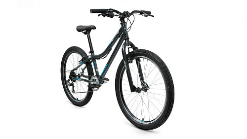 													Велосипед горный FORWARD TITAN 24 1.2 24" 12" 6 ск. темно-серый/бирюзовый RBKW1J146003 2021 фото 2