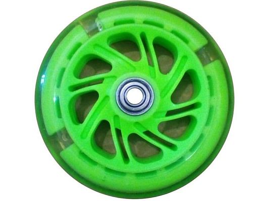 Колесо светящееся для самоката Полиуретан с 2 подщип.ABEC-7, диам. - 117мм, зеленое SC 01 GR Колесо светящееся для самоката Полиуретан с 2 подщип.ABEC-7, диам. - 117мм, зеленое SC 01 GR
