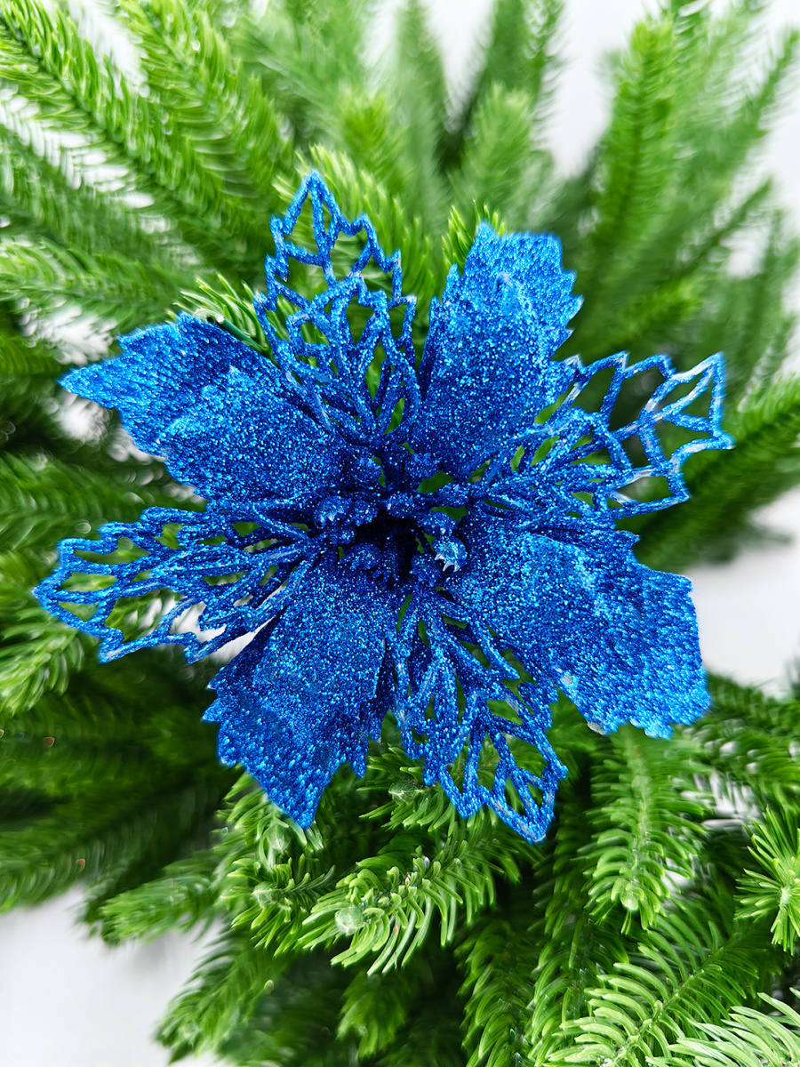 Цветок синий d 11 см Al-спайка-3blue фото 3 Цветок синий d 11 см Al-спайка-3blue фото 3