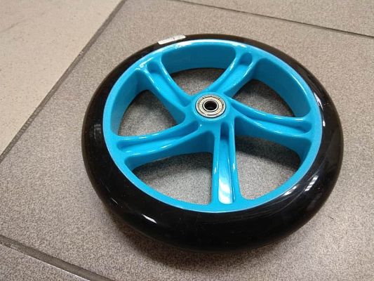 Колесо для самоката Полиуретан, ABEC 9, диам. - 200мм, голубое SC 200 WINGS