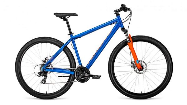 Велосипед горный FORWARD Sporting 2.0 29 disc 29" 17" 21 ск. синий матовый FORWARD Sporting 2.0 29 d