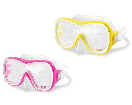 Маска для плавания INTEX Wave Rider Mask желтый/розовый  от 8 лет 55978YP