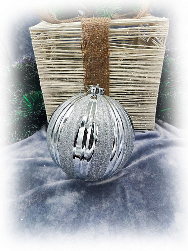 Шар 15 см 1 шт серебро 150SP01-02S Шар 15 см 1 шт серебро 150SP01-02S