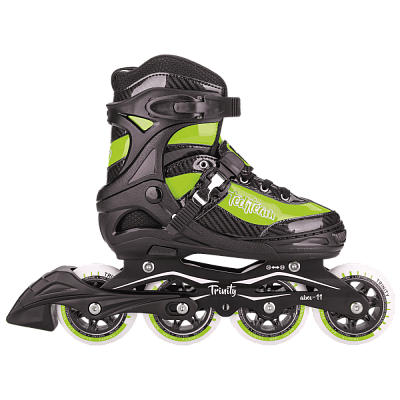 Роликовые коньки Tech Team Trinity, 31-34 Black - Green, , 00008305