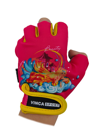 													Велоперчатки Vinca sport Принцесса 4XS розовые VG 937 princess (4) фото 4